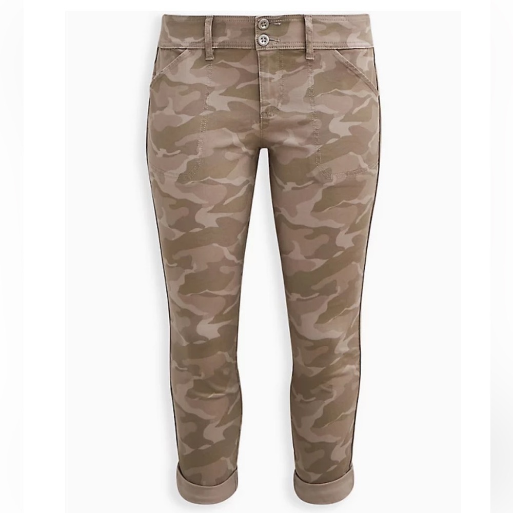 Torrid CROP AVIATOR SKINNY STRETCH TWILL MID-RISE PANT - Picture 5 of 5